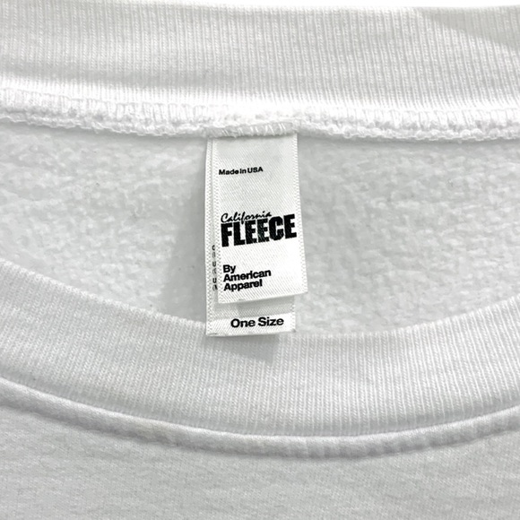 American Apparel |  White Crop Sweater - Picture 2 of 4